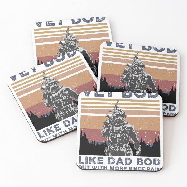 Item preview, Vet Bod Like Dad Bod But With More Knee Pain Veteran USA Flag TShirt Father's Day Gifts designed and sold by Realme9876.