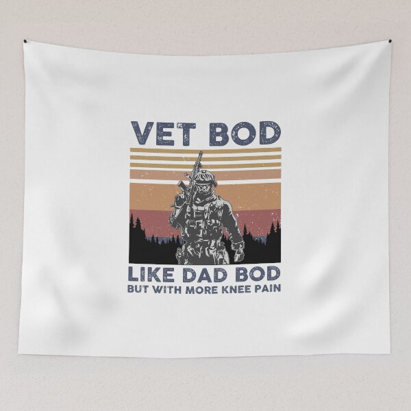 Item preview, Vet Bod Like Dad Bod But With More Knee Pain Veteran USA Flag TShirt Father's Day Gifts designed and sold by Realme9876.