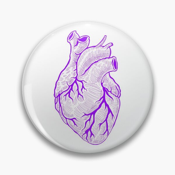 Item preview, Anatomical heart purple - white background designed and sold by artsy-cici.