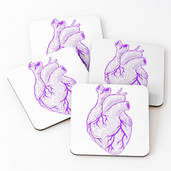 Item preview, Anatomical heart purple - white background designed and sold by artsy-cici.