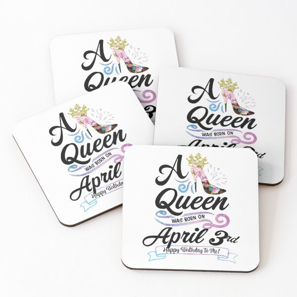 Item preview, A Queen Was Born On April 3rd - April Birthday, Gift for Her, Gift for Mom, Daughter Gift, Best Friend Gift, Sister Gift, Personalized date designed and sold by ApparelEveryday.