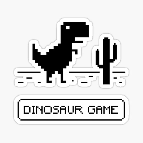 Chrome Dino Vinyl Decal for Car gaming Dinosaur Offline 