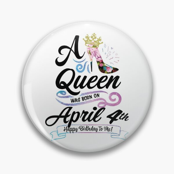 Item preview, A Queen Was Born On April 4th - April Birthday, Gift for Her, Gift for Mom, Daughter Gift, Best Friend Gift, Sister Gift, Personalized date designed and sold by ApparelEveryday.