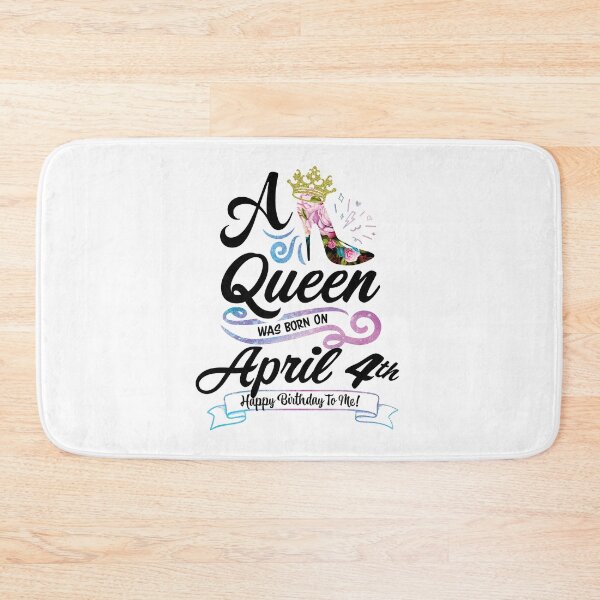 Item preview, A Queen Was Born On April 4th - April Birthday, Gift for Her, Gift for Mom, Daughter Gift, Best Friend Gift, Sister Gift, Personalized date designed and sold by ApparelEveryday.