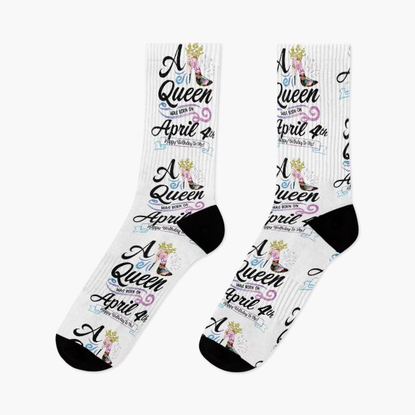 Item preview, A Queen Was Born On April 4th - April Birthday, Gift for Her, Gift for Mom, Daughter Gift, Best Friend Gift, Sister Gift, Personalized date designed and sold by ApparelEveryday.