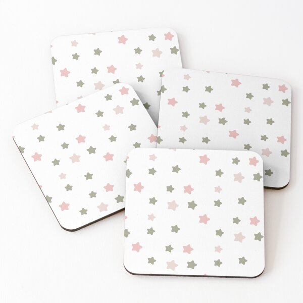 Item preview, Pink and green pastel stars  designed and sold by KelseyDesigns.
