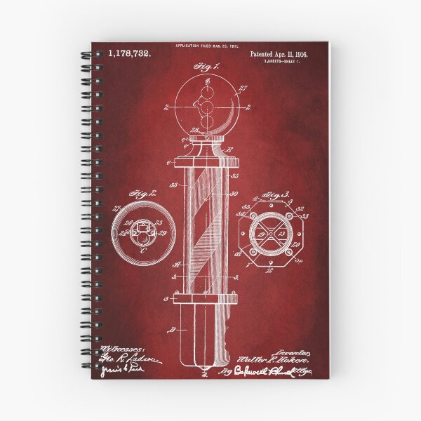 Item preview, Barber Pole Patent 1916 designed and sold by Patricia Lintner.