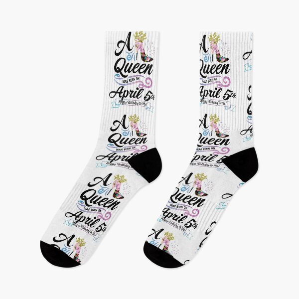 Item preview, A Queen Was Born On April 5th - April Birthday, Gift for Her, Gift for Mom, Daughter Gift, Best Friend Gift, Sister Gift, Personalized date designed and sold by ApparelEveryday.