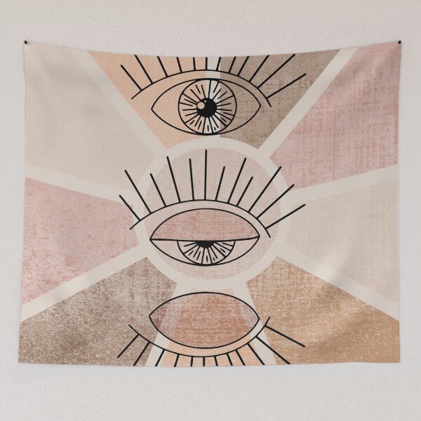 Item preview, Evil eye boho artwork designed and sold by StudioArtNew.