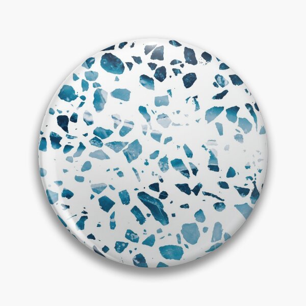 Item preview, Abstract Terrazzo Mosaic Navy and Light Blue Pattern designed and sold by idovedesign.