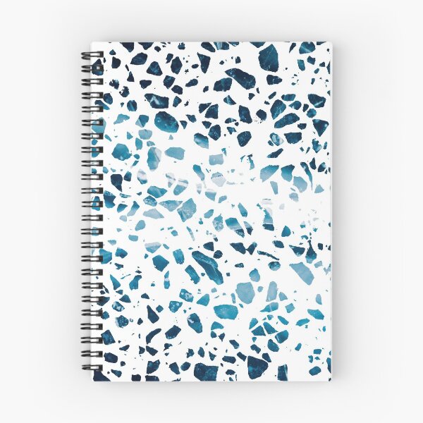 Item preview, Abstract Terrazzo Mosaic Navy and Light Blue Pattern designed and sold by idovedesign.