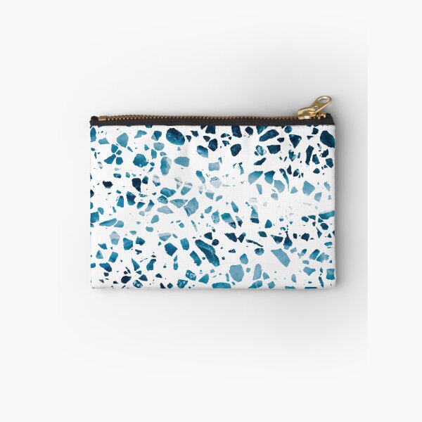 Item preview, Abstract Terrazzo Mosaic Navy and Light Blue Pattern designed and sold by idovedesign.