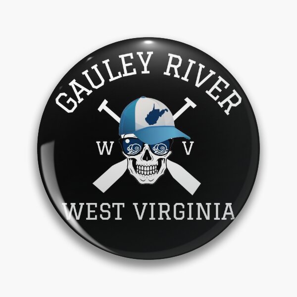 Item preview, Gauley River West Virginia Whitewater Rafting, Kayaking Canoeing Skull Adventure WV Stickers Shirt designed and sold by Pittsburgh 412 Steel City Yinzers.