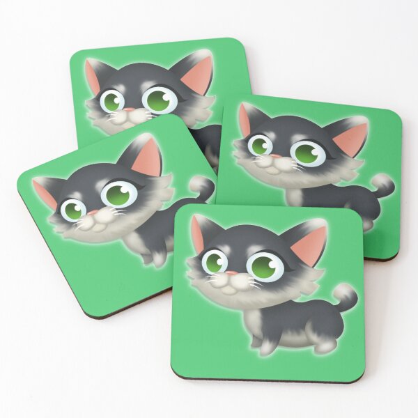 Item preview, cute cat with red nose designed and sold by aruvanita.
