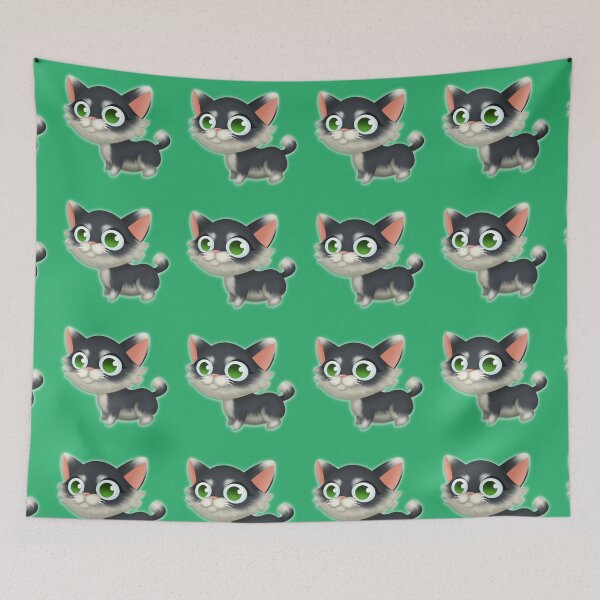 Item preview, cute cat with red nose designed and sold by aruvanita.