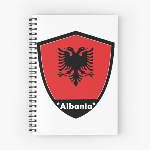 Artikelvorschau, Albanien Flaggenabzeichen entworfen und verkauft von Gina-Driada.