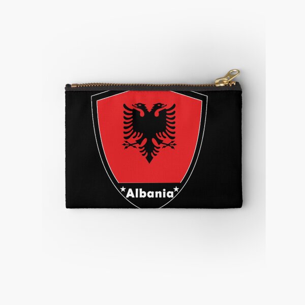 Artikelvorschau, Albanien Flaggenabzeichen entworfen und verkauft von Gina-Driada.