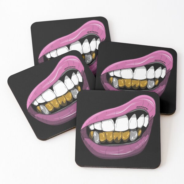 Item preview, WOMAN MOUTH WITH GOLDEN TEETH T-SHIRT designed and sold by     WaifuSketch.