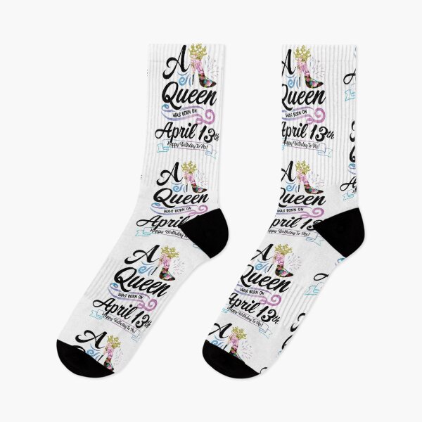 Item preview, A Queen Was Born On April 13th - April Birthday, Gift for Her, Gift for Mom, Daughter Gift, Best Friend Gift, Sister Gift, Personalized date designed and sold by ApparelEveryday.