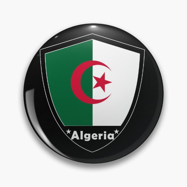 Item preview, Algeria Flag Badge designed and sold by Gina-Driada.