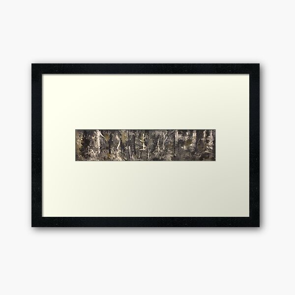 broken tree line Framed Art Print