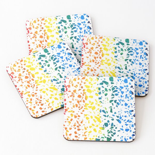 Item preview, Abstract Terrazzo Mosaic Colorful Rainbow Pattern designed and sold by idovedesign.