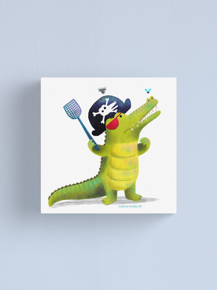 Alternate view of Captain Pirate Crocodile Canvas Print