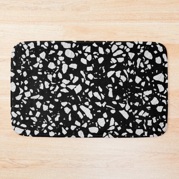 Item preview, Abstract Terrazzo Mosaic Black and White Pattern designed and sold by idovedesign.