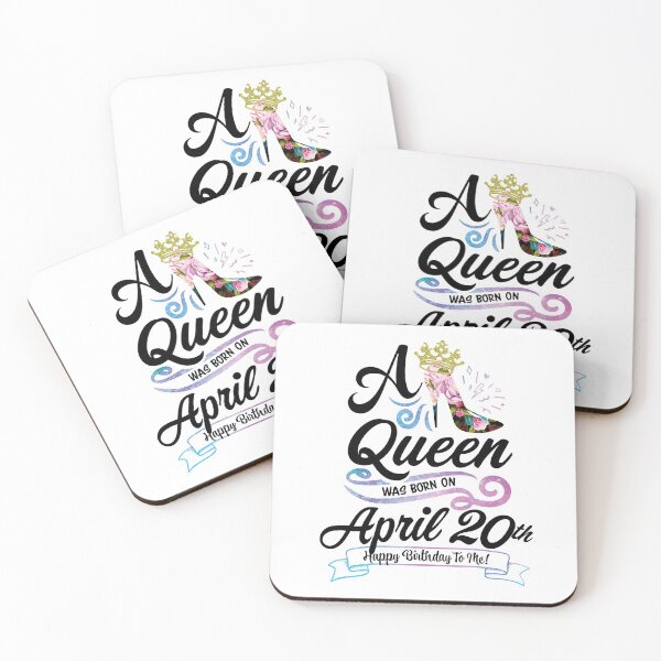 Item preview, A Queen Was Born On April 20th - April Birthday, Gift for Her, Gift for Mom, Daughter Gift, Best Friend Gift, Sister Gift, Personalized date designed and sold by ApparelEveryday.