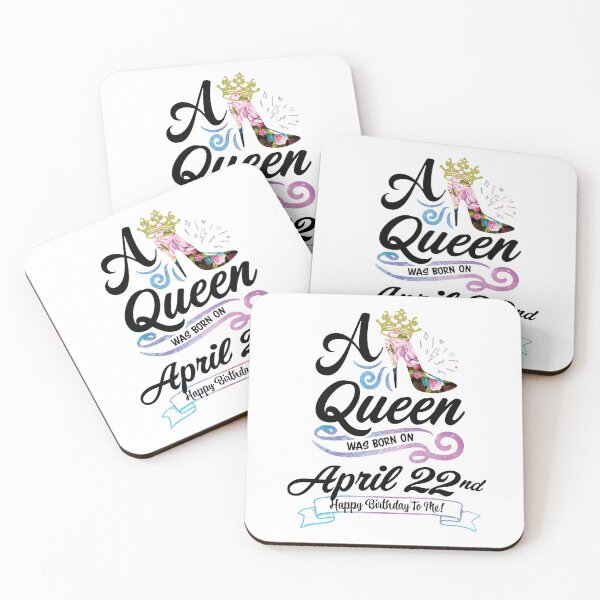 Item preview, A Queen Was Born On April 22nd - April Birthday, Gift for Her, Gift for Mom, Daughter Gift, Best Friend Gift, Sister Gift, Personalized date designed and sold by ApparelEveryday.