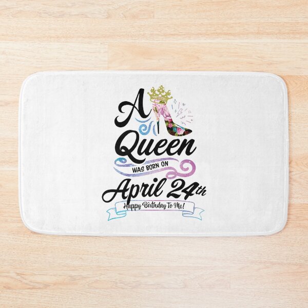 Item preview, A Queen Was Born On April 24th - April Birthday, Gift for Her, Gift for Mom, Daughter Gift, Best Friend Gift, Sister Gift, Personalized date designed and sold by ApparelEveryday.