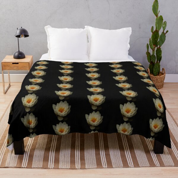 Item preview, White waterlily in dark background designed and sold by Esther  Moliné.