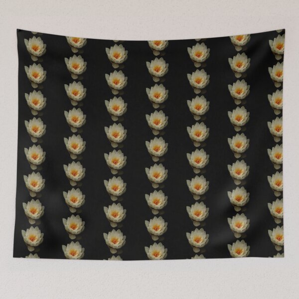 Item preview, White waterlily in dark background designed and sold by Esther  Moliné.