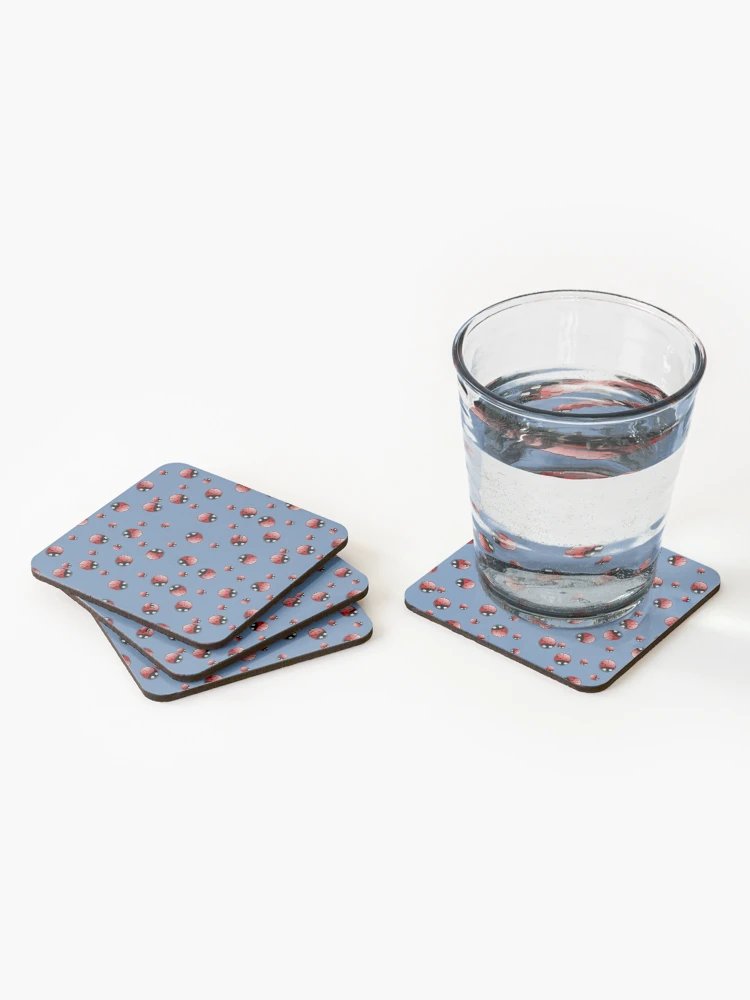 Thumbnail 2 of 5, Coasters (Set of 4), Pretty Ladybug Pattern designed and sold by Rell1970.