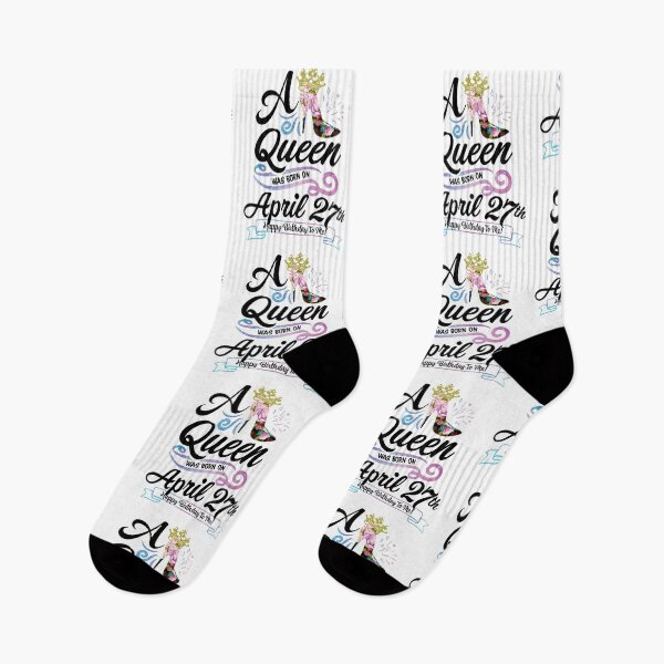 Item preview, A Queen Was Born On April 27th - April Birthday, Gift for Her, Gift for Mom, Daughter Gift, Best Friend Gift, Sister Gift, Personalized date designed and sold by ApparelEveryday.