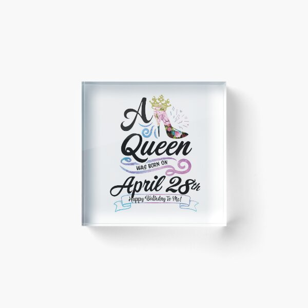 Item preview, A Queen Was Born On April 28th - April Birthday, Gift for Her, Gift for Mom, Daughter Gift, Best Friend Gift, Sister Gift, Personalized date designed and sold by ApparelEveryday.