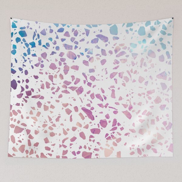 Item preview, Abstract Terrazzo Mosaic Pink and Blue Pattern designed and sold by idovedesign.