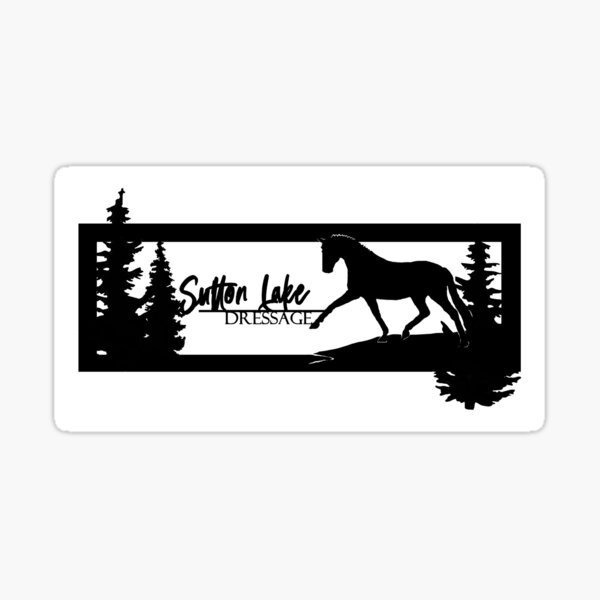 Sutton Lake Dressage -White/ Black Sticker