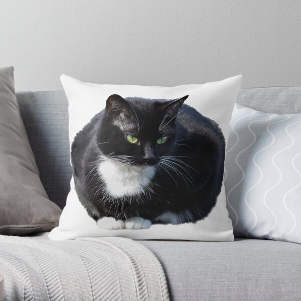 Tuxedo Cat Throw Pillow