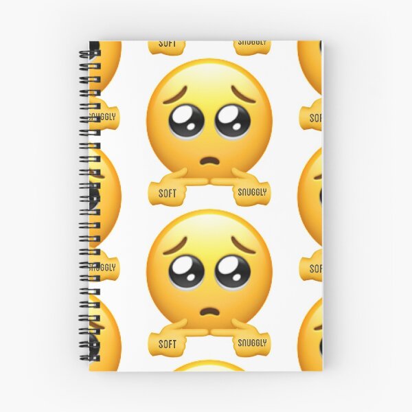 Item preview, Pleading adorable cute shy emoji soft snuggly designed and sold by ICRainbowMoons.