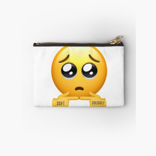 Item preview, Pleading adorable cute shy emoji soft snuggly designed and sold by ICRainbowMoons.