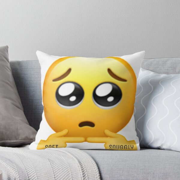 Item preview, Pleading adorable cute shy emoji soft snuggly designed and sold by ICRainbowMoons.