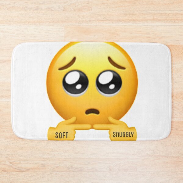 Item preview, Pleading adorable cute shy emoji soft snuggly designed and sold by ICRainbowMoons.