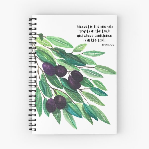 Item preview, Scripture Inspired Watercolor Olive Branch - Jeremiah 17:7 designed and sold by Hollis Shaner.