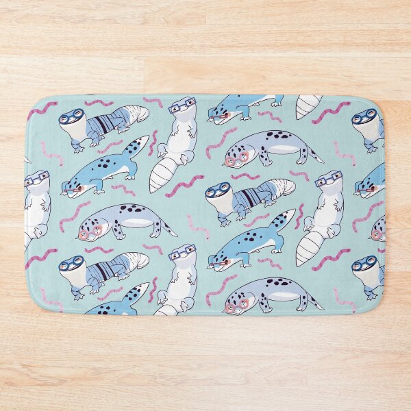 Item preview, Blue Leopard Gecko - Cute Blue and Purple Cartoon Animal Pattern designed and sold by TheRainbowRoom.