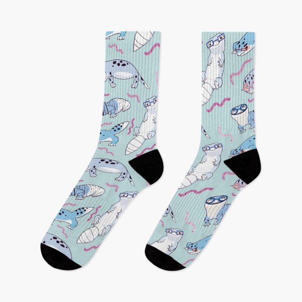 Item preview, Blue Leopard Gecko - Cute Blue and Purple Cartoon Animal Pattern designed and sold by TheRainbowRoom.