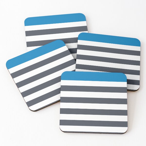 Item preview, Bright blue with dark grey stripe pattern designed and sold by MickeyEdwards.
