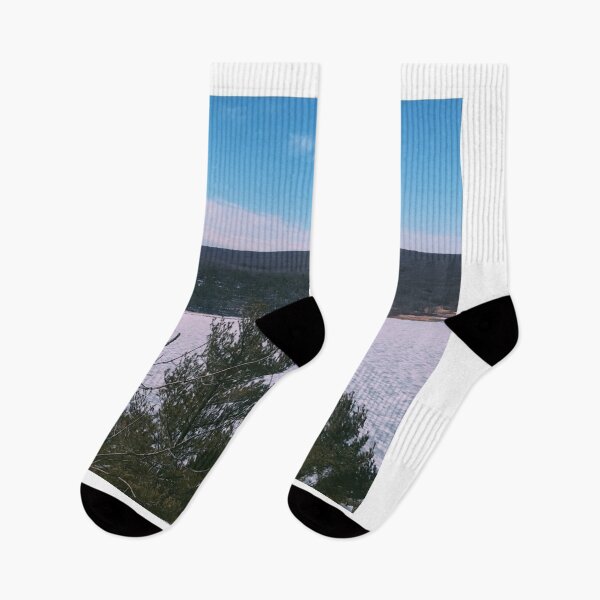 Item preview, winter hiking frozen lake designed and sold by kaelinmeicher.