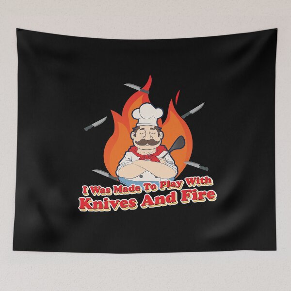 Item preview,  I was made to Play with Knives and Fire BBQ Grill  Chef    designed and sold by Rzelemenz.
