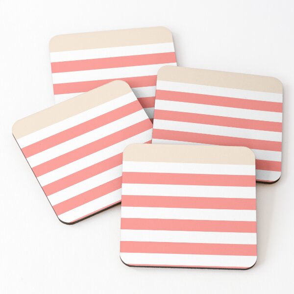 Item preview, Cream with pink stripe pattern designed and sold by MickeyEdwards.